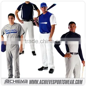 2016 Wholesale Men Custom Designed Button up Baseball Shirt Digtal Printing Baseball Jerseys thumbnail-3