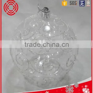 Transparent Christmas Ball With Beautiful Pattern for Tree Decoration thumbnail-1