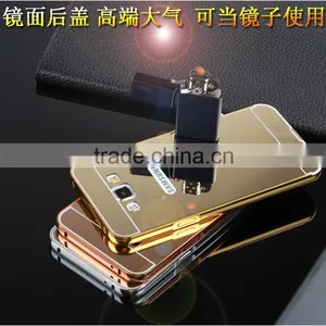 Mobile Phone Aluminum Mirror Back Metal Bumper Cover Case For Samsung A8 thumbnail-3