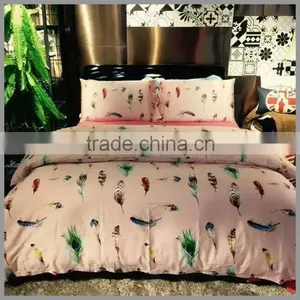 Best Sellers Reactive Printed Bedding Sets /feather Print Duvet Cover and Pillow Covers thumbnail-1