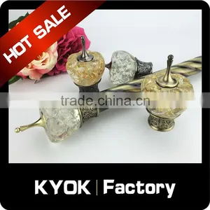 KYOK High Quality White Metal Curtain Rods Wholesale , 28mm Hollow Metal Curtain Rod thumbnail-2