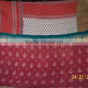 HANDMADE VINTAGE KANTHA WORK RUGS thumbnail-1