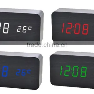 LED Wooden Clock Comply With CE ROHS thumbnail-3