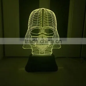 3D Handmade Acrylic Lamp Bulbing Light Skull Color Changing USB Table Lamp for Children thumbnail-3