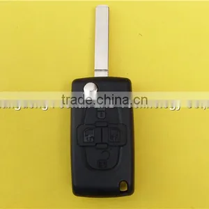 Hot 4 Buttons Flip Key Shell for Peugeot 307 Without Battery Place no Logo thumbnail-2