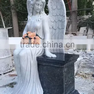Sitting Weeping Angel in Stock Lettering High Quiality thumbnail-1