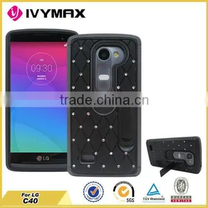 Hot Selling Models Diamond Stand Cover Case for lg C40 Leon thumbnail-1