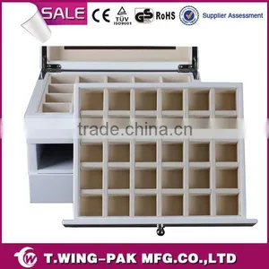 Wooden Cufflink Box, With Two Drawers and Mirror, High Quality Cufflink Gift Box thumbnail-5