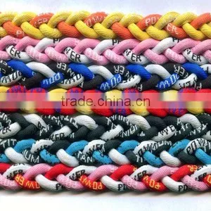Triple Braided Silicone Titanium Pain Relief Sports Handmade Necklace thumbnail-1