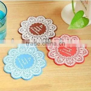 New Sweet Silicone Lace Flowers Coffee Cup Coaster/ Cup Mat thumbnail-1