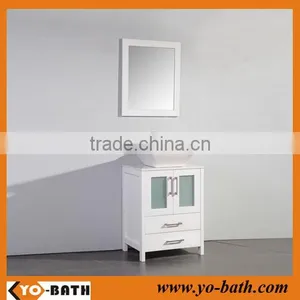 24" White Solid Wood Bathroom Cabinet thumbnail-1