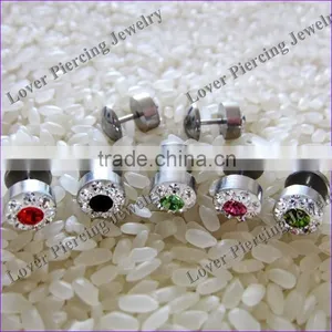 Steel Fake Piercing Ear Plug Tunnel Rings [FC-891] thumbnail-1