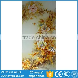 Wholesale Decorative Wall Hanging Glass Painting Pictures Of Flowers thumbnail-2