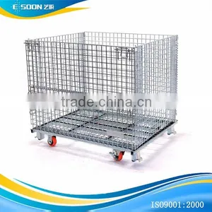 Box Wire Cage/wheel Metal Bin/pallet Cargo Trolley thumbnail-1