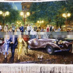 Tapestry Handmade Silk Tapestry Lady and Gentleman Handmade Tapestry thumbnail-1
