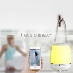 2016 New Bluetooth Speaker Lamp Night Light Lantern With Strap Wireless Audio Speaker 3.5mm Audio Input 10 Min Timer thumbnail-2