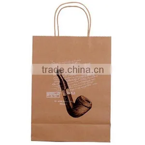 Simple Print Brown Paper Shopping Bag thumbnail-4