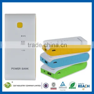 C&T 5600mAh Backup Charger Portable Power Bank Pack External Battery With Built-In Flashlight for Cell Phone thumbnail-1