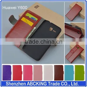 J&R Brand High Quality Wallet Leather Case Style Book Flip PU Leather Case For Huawei Ascend Y600 thumbnail-1