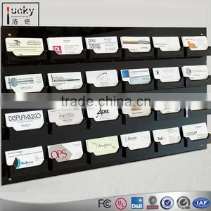 Custom Acrylic Wall Mounted Business Card Holder / Multi Name Card Case Combination thumbnail-1