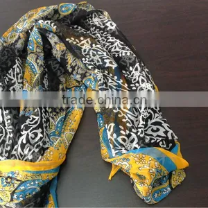 Digital Print Lady Fashion Silk Scarf 114*250cm thumbnail-1
