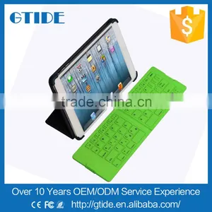 Waterproof Wireless Foldable Silicone Keyboard Pocket Bluetooth Keyboard for IPhone,/Samsung/iPad thumbnail-1