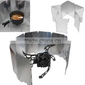 Foldable Aluminum Plates BBQ Stove Wind Shield / Plates Wind Screen / Aluminum Heat Shield thumbnail-1