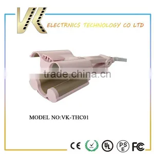 Egg Rolling Digital Hair Curling Iron 3 Barrel Waver Triple Hair Curler thumbnail-1