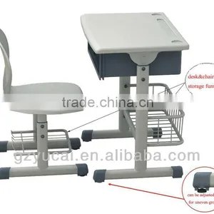 Height Adjustable Storage School Desk thumbnail-1
