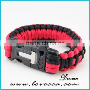 Outdoor Wholesale Paracord Bracelet With Logo, Military 550 Paracord With Firestarter and Flint thumbnail-2