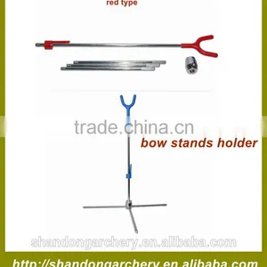 Bow Stand Archery Recurve Bow Holder for Hunting Shooting Outdoor Sport Black thumbnail-1