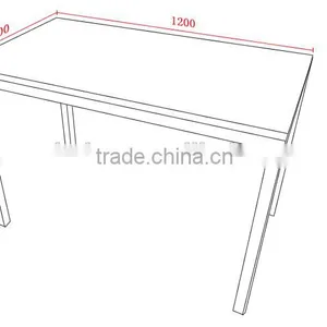 Computer Or Tea Or Studying Or Dining Table With Steel Legs And Wooden Table Top thumbnail-4