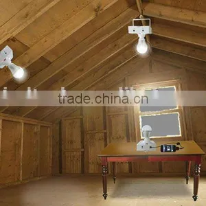 3W Portable Solar Home Light With 4400mAh Lithium Battery for Lighting and Phone Charging thumbnail-3