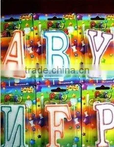 Wholesale A-Z Outline Alphabet Candle, Available in A B C D E F G ...Y , 26 Letter Candle Kids Birthday Partyware Party Supplies thumbnail-1