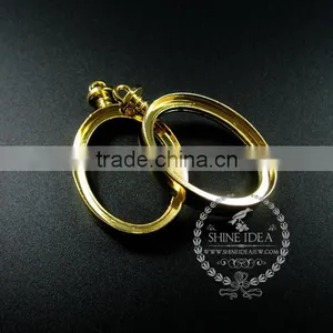 30*40mm Gold Plated Alloy Oval Photo Frame Glass Pendant Charm DIY Bezel Setting With Glass Tray Jewelry Supplies 1850256 thumbnail-2