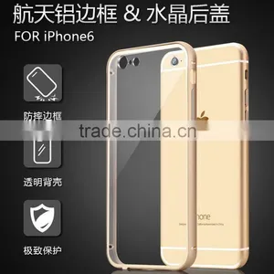 Clear Case Metal Aluminum Bumper Case Frame +Transparent Back Cover For IPhone 6/6S/6 Plus thumbnail-1