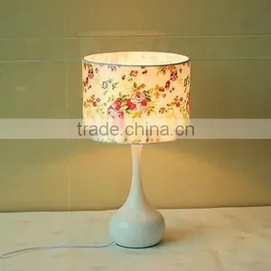 Ceramic Body With Fabric Lampshade Modern Desk Lamp Bedroom Living Room Table Lamp thumbnail-1