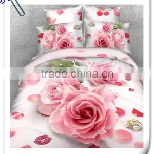 4 Pcs Home Textile Cotton Bedding Set Blanket Cover 3d Duvet Cover Set Bed Linen Set Made in China thumbnail-1