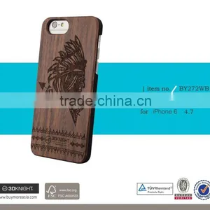 2016 Stylish Christmas Gift Genuine Rosewood Natural Carved Real Bamboo Wooden Hard Back Cover Protector for IPhone 6 6s Plus thumbnail-4