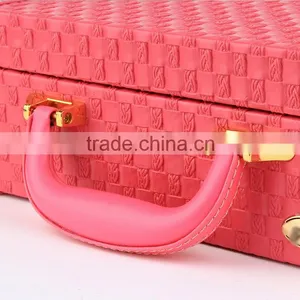 Wholesale Custom High-grade PU Leather Jewelry Box, Fashion Beautiful Makeup Box thumbnail-5