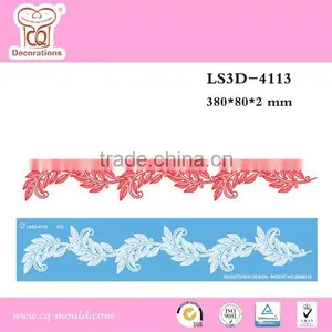 LFGB Standard Fondant Cake Decoration Lace Mold Silicon Baking Mat thumbnail-1