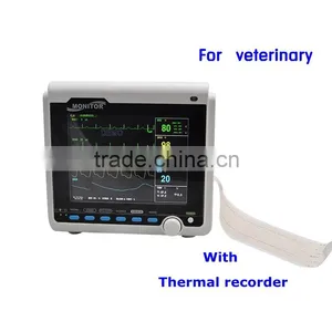 100% Guaranteed Vet Patient Monitor Veterinary Multi Parameter Ecg Temperature Spo2 for Animal With Thermal Recorder thumbnail-1