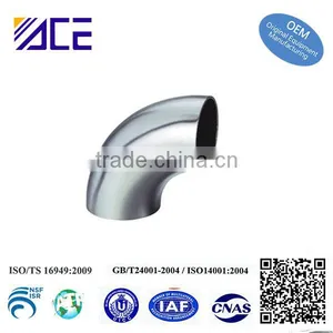 Custom Aluminum Stainless Steel 60 Degree Elbow Pipe Fitting thumbnail-1