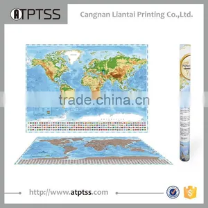 2017 New Style Personalized Scratch Off Map World Poster With Patent thumbnail-1