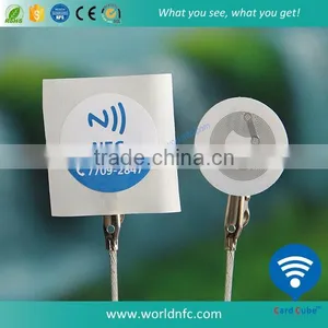 Round Printable PVC 13.56MHz NFC Label for Clothing thumbnail-3