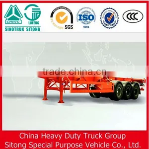 2016 Top Sale 40ft 3 Axles Gooseneck Skeleton Container Semi Trailer/container Trailer Chassis for Sale thumbnail-5