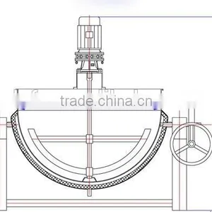 Tilting 500 Liter Steam Jacketed Cooking Kettle thumbnail-6