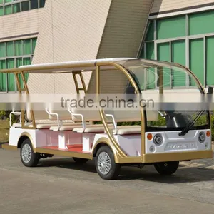 Latest Model Amusement Park 14 Passenger Electric Tourist Shuttle Bus thumbnail-1