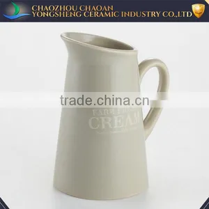 Wholesale Big Size Glazed Ceramic Pitcher With Decals for Home thumbnail-1