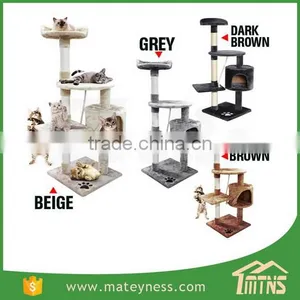 Cat Jumping Toy Scratching Wood Climbing Tower Cat Tree thumbnail-1